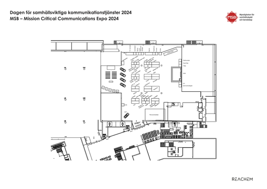Planritning över mässa